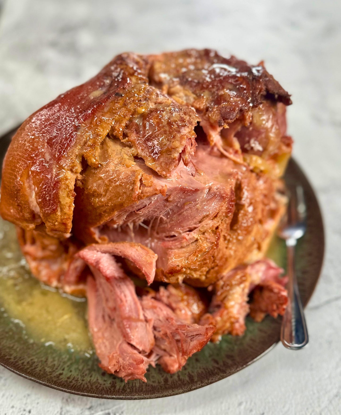 Jambon au jus de pomme à l’ancienne