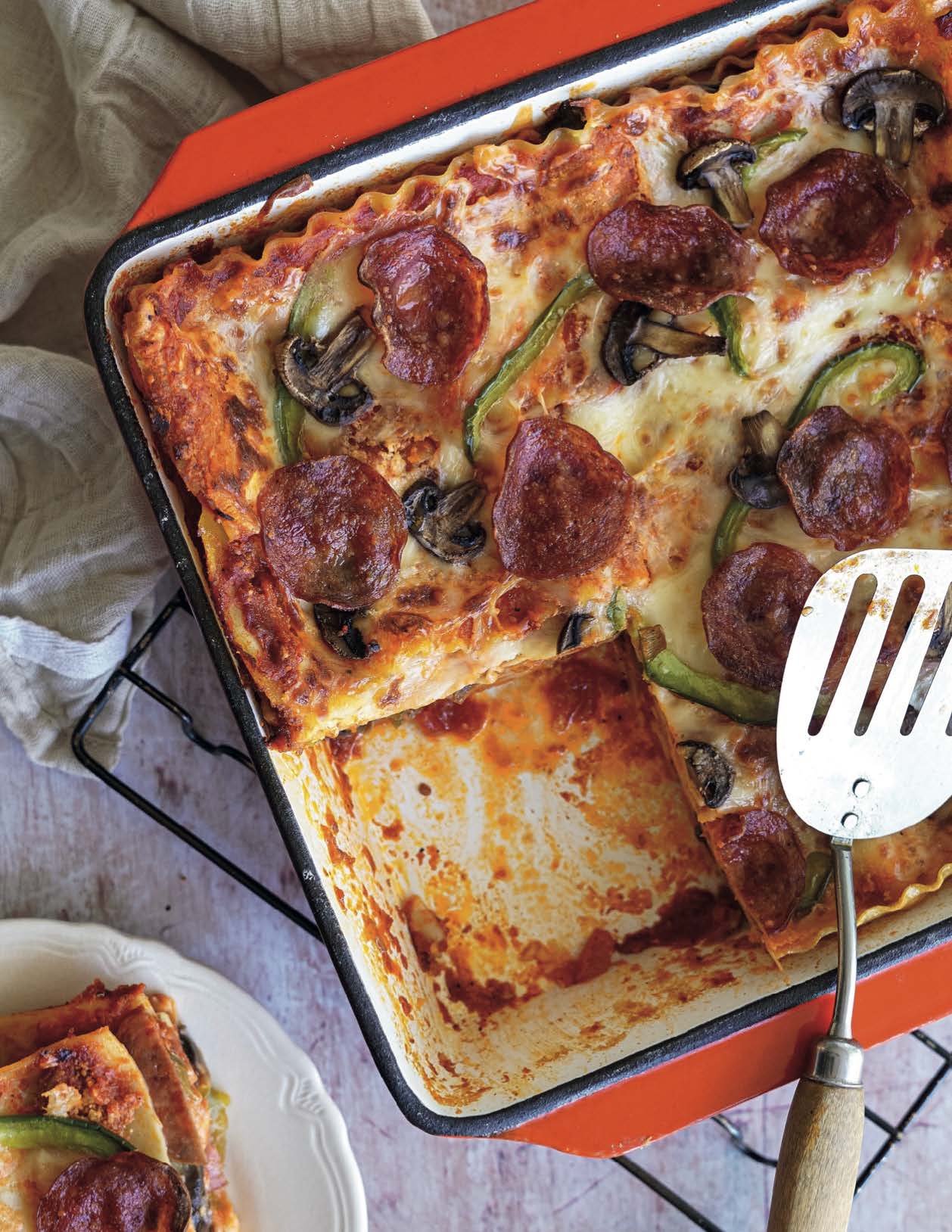 Lasagne comme une pizza toute garnie