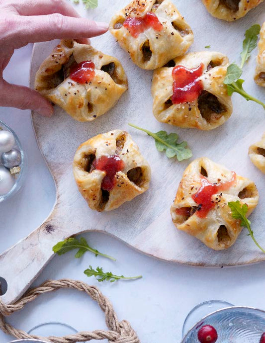 Mini Bœuf Wellington aux champignons, à la crème et aux échalotes