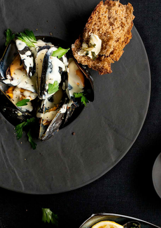 Moules poulette