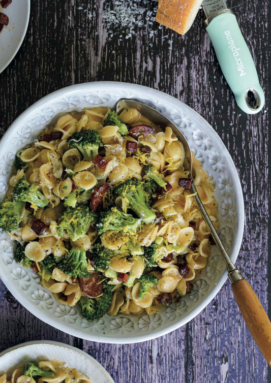 Orecchiettes au brocoli, au chorizo et au vieux cheddar