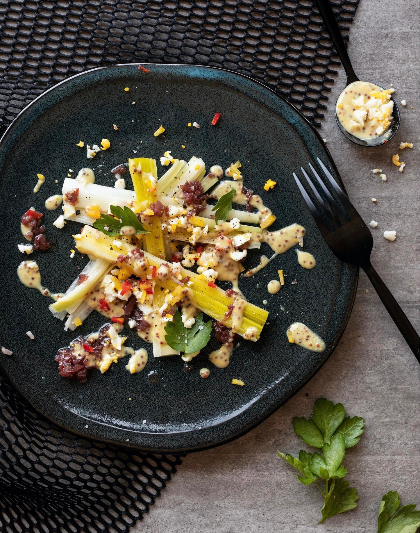 Poireaux vinaigrette à l’ancienne