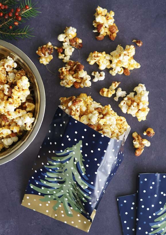 Popcorn gourmet au caramel et noisettes torréfiées