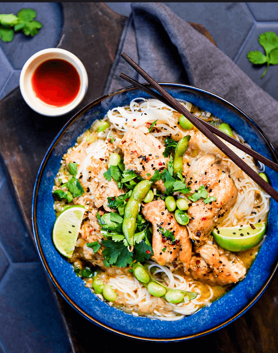 Poulet braisé au lait de coco, gingembre et citronnelle