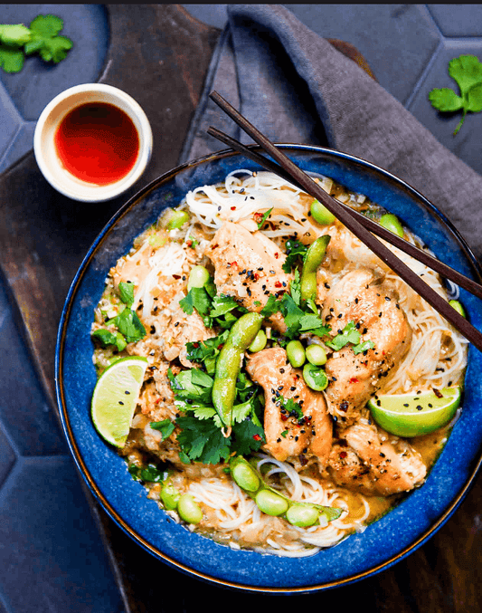 Poulet braisé au lait de coco, gingembre et citronnelle