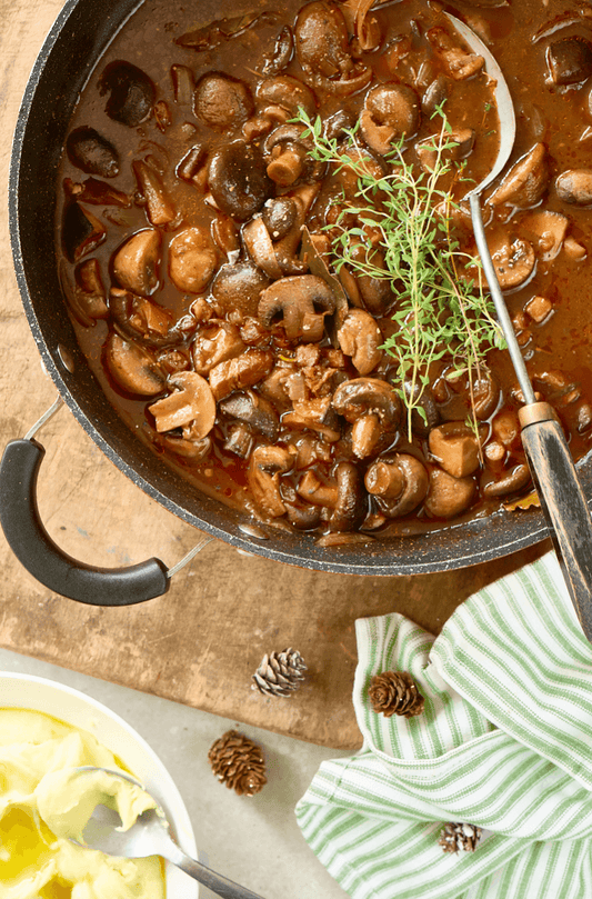 Ragoût de champignons façon bourguignon