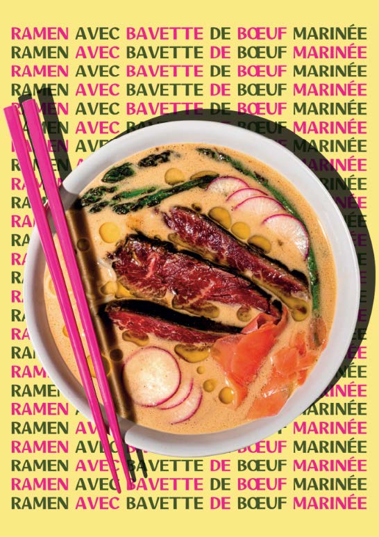Ramen avec bavette de bœuf marinée