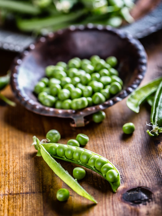 Risotto aux pois verts, citron et menthe fraîche
