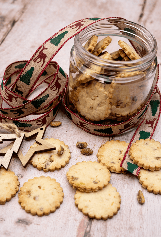 Sablés aux pistaches et à la fleur d’oranger