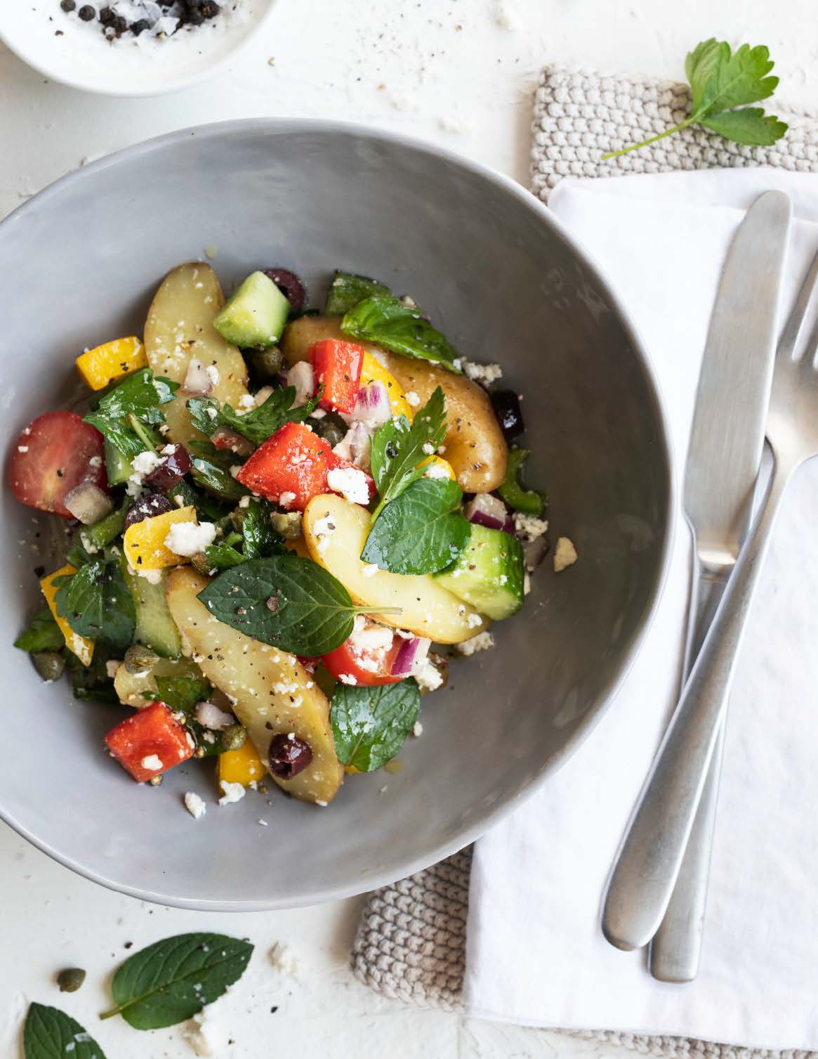 Salade de rattes façon salade grecque