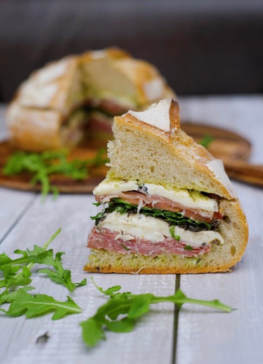 Sandwich muffuletta à partager