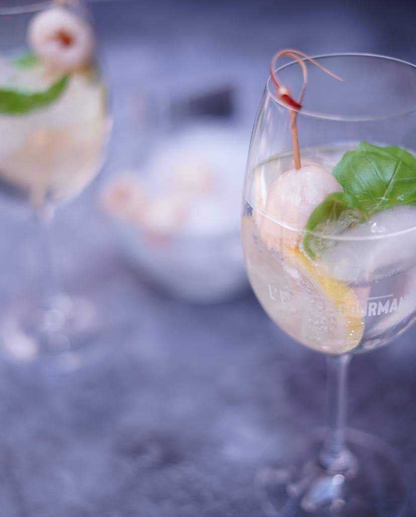 Sangria blanche au limoncello et litchi