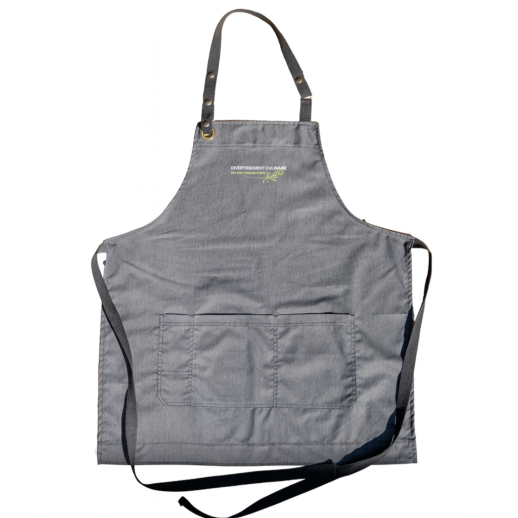 ENSEMBLE : Tablier de chef officiel et Duo de chiffons à polir en microfibres - Divertissement culinaire