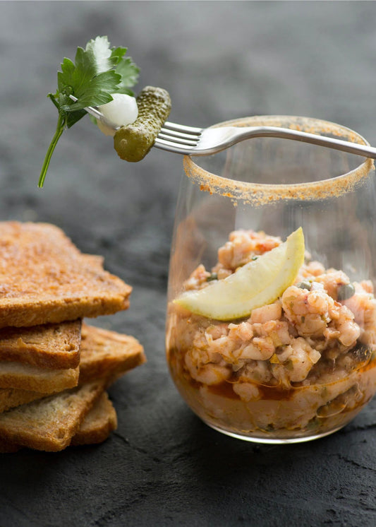 Tartare de crevettes nordiques façon Bloody Caesar