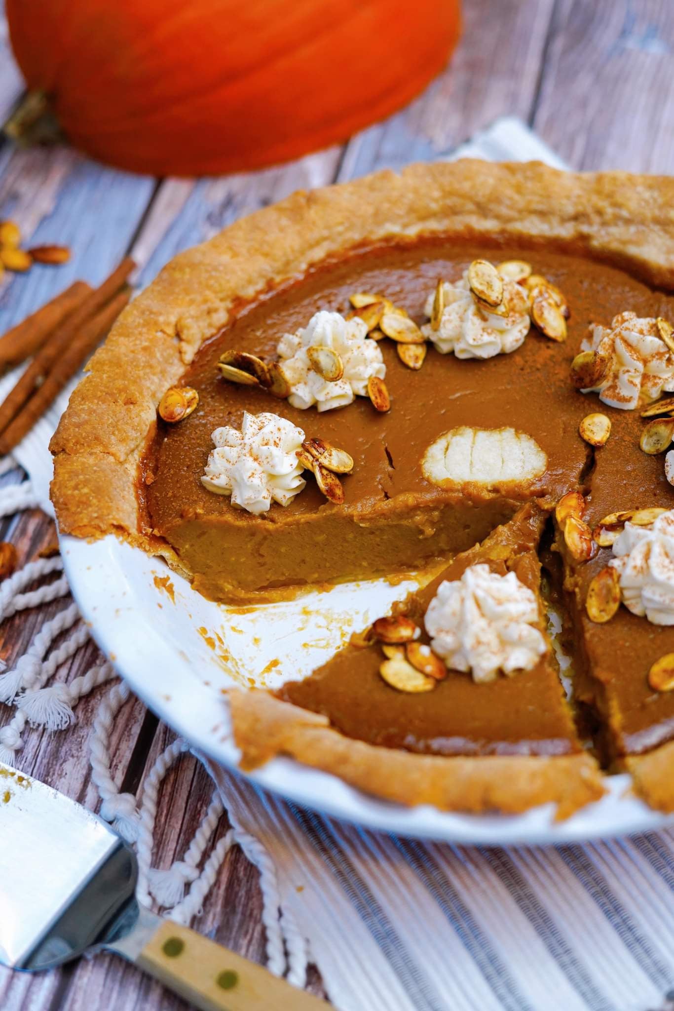 Tarte à la citrouille, à la mélasse et au rhum