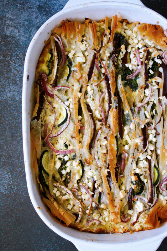 Tarte feuilletée aux légumes méditerranéens (crinkle pie)