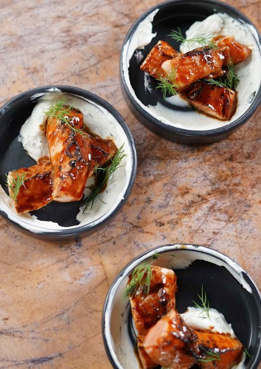 Tataki de saumon à l’asiatique, torché