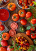 Tomates des champs râpées et aromates