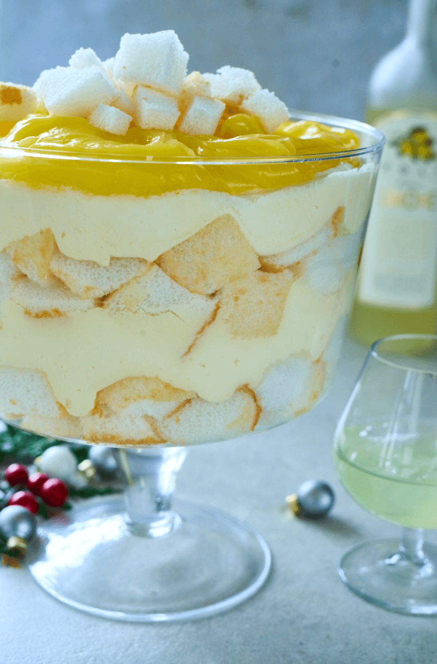Trifle au citron et limoncello, crème onctueuse au mascarpone