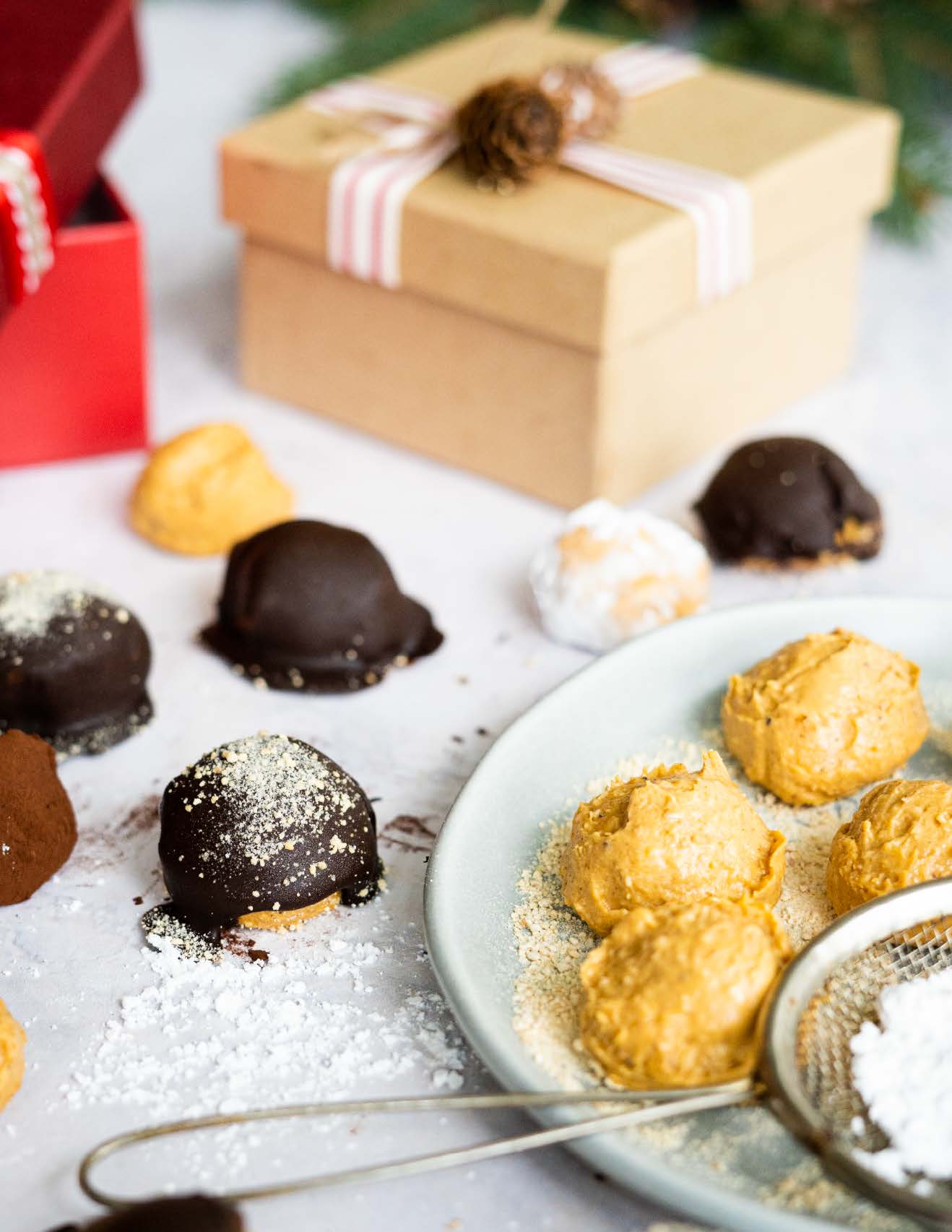 Truffes à la citrouille et chocolat noir