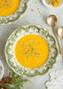 Potage de carottes et orange, gingembre et pistaches concassées