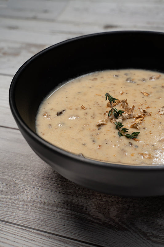 Velouté de volaille aux champignons séchés