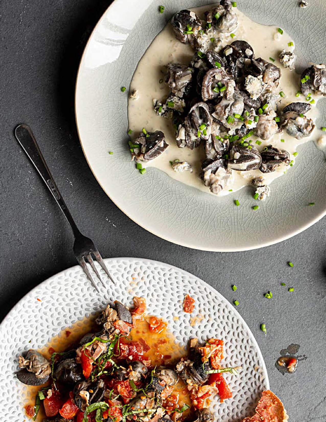 Escargots au bleu bénédictin