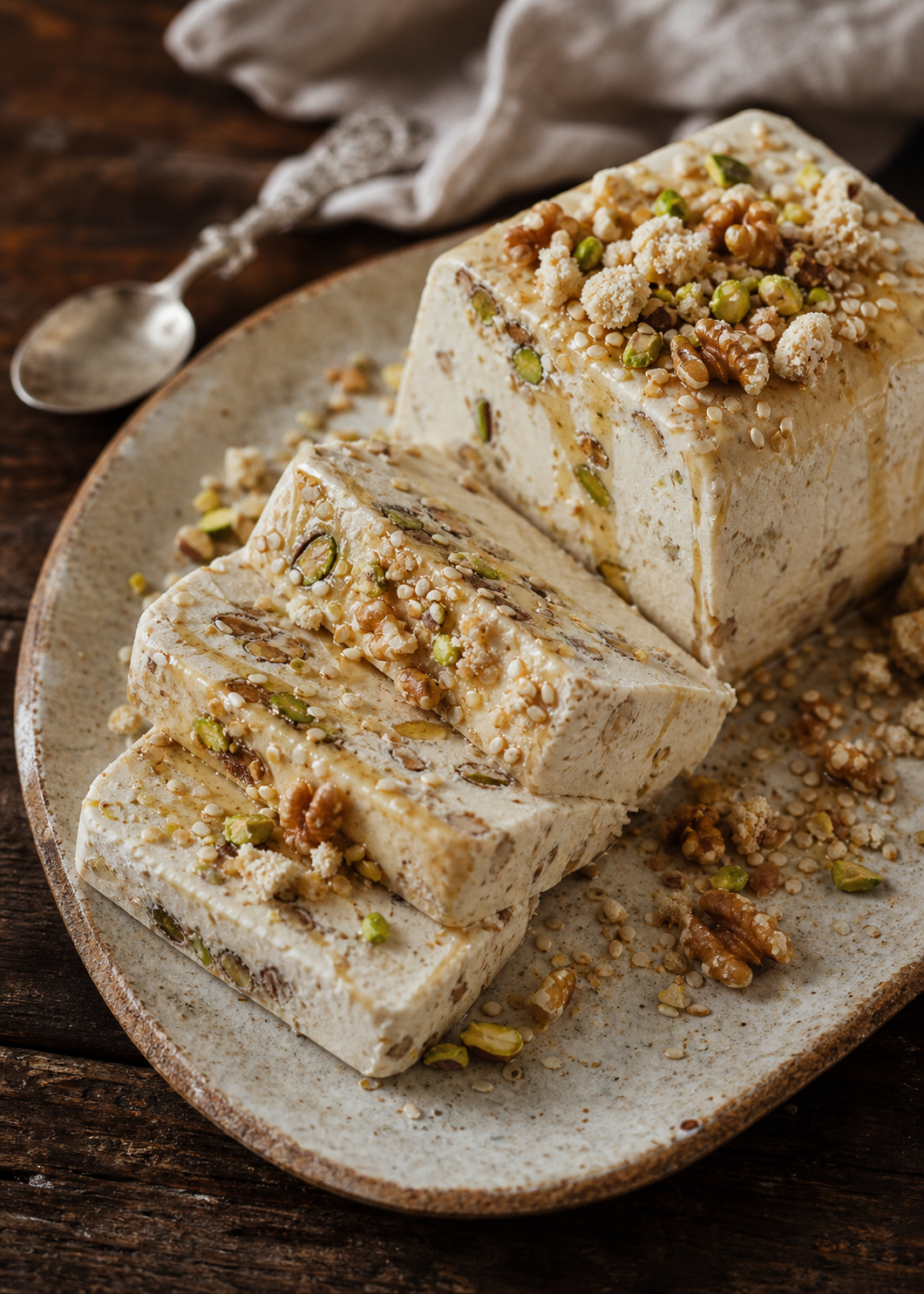 Halva glacée aux noix et sésame