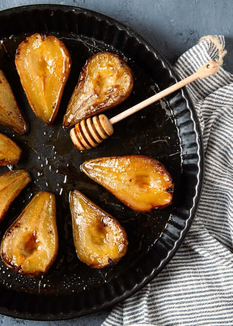 Poires caramélisées à l’érable