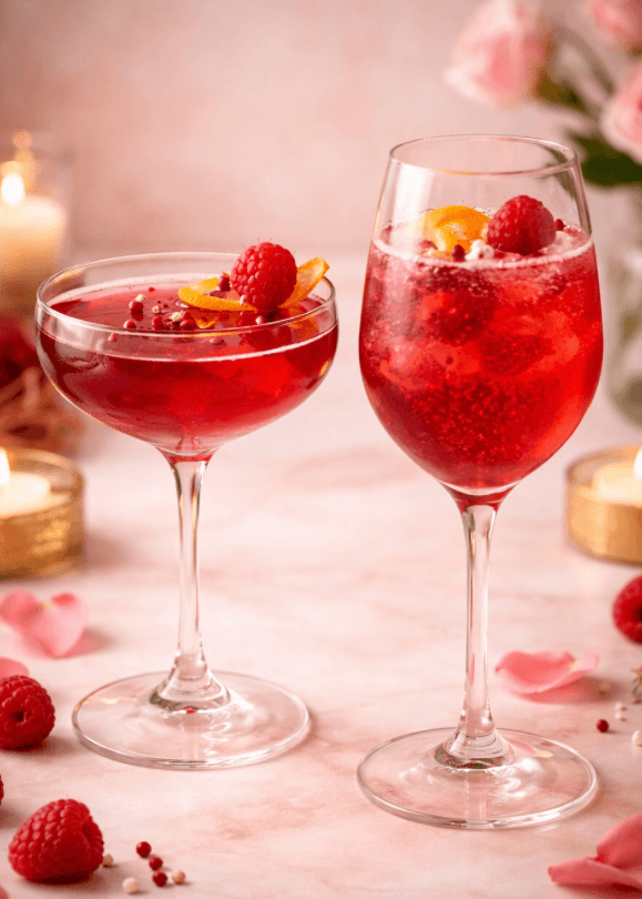 Mocktail rouge velours – Saint-Valentin