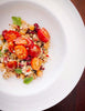 Salade de légumineuse au thon pâle, feta et légumes croquants à la méditerranéenne