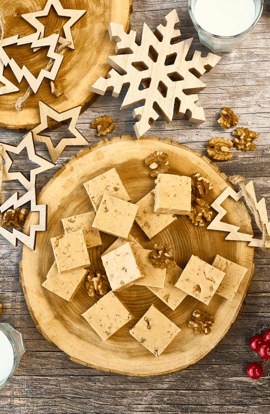 Sucre à la crème à l’érable et noix de Grenoble